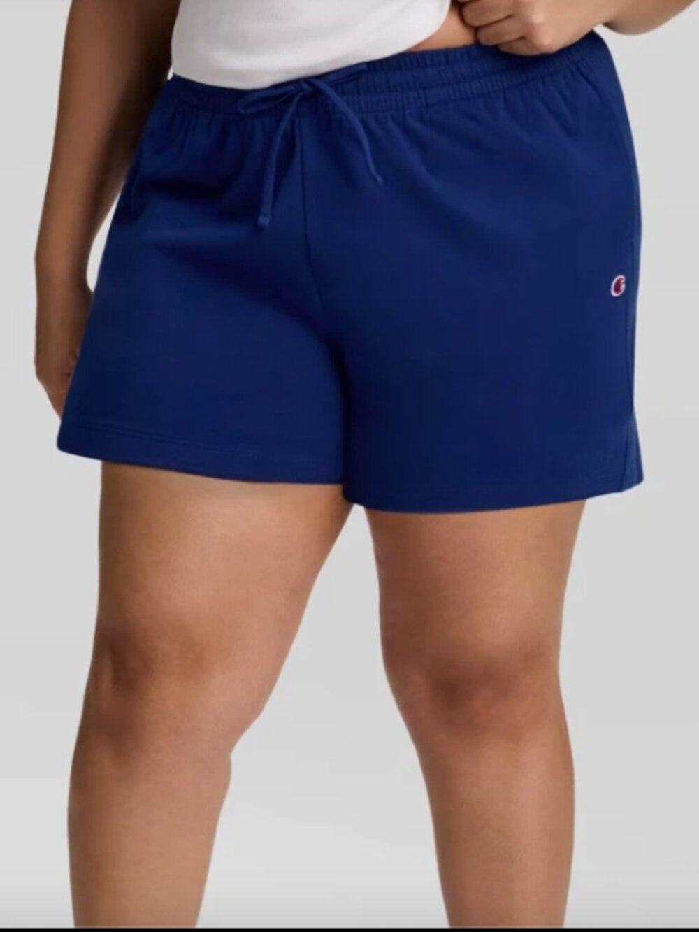 Champion Women's Iconic Cinch Waist Essentials Jersey Shorts- 2XL NWT, Pockets
